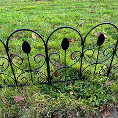 Leaf Design Metal Garden Lawn Edging (45cm x 41cm) - 20 Panels