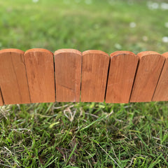 Wooden Log Roll Style Garden Lawn Edging (70cm x 10cm) - 6 Panels