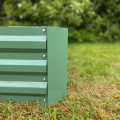 Metal Raised Vegetable Bed in Green (100cm x 100cm x 30cm)