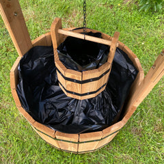 Large Wooden Garden Wishing Well Planter