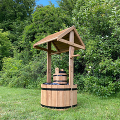 Large Wooden Garden Wishing Well Planter