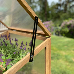 Wooden Framed Polycarbonate Growhouse with Waterproof Cover and 20m Repair Tape