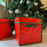 Christmas Bauble Decorations Storage Box with 64 Compartments Each (Set of 2)