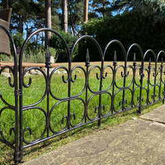 Hampton Black Plastic Garden Lawn Edging (59cm x 32cm) - 5 Panels