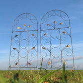 Leaf Design Metal Garden Trellis (120cm x 50cm) - Pack of 2