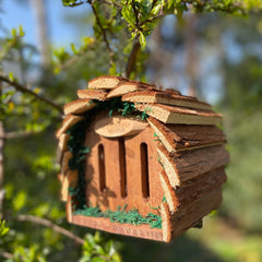 Wooden Hanging Butterfly Houses Garden Bug Houses (Set of 2)