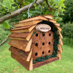 Wooden Hanging Ladybird House Garden Bug Habitat (Set of 2)