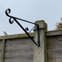Ornate Hanging Basket Brackets for Concrete Garden Fence Posts - Pack of 4