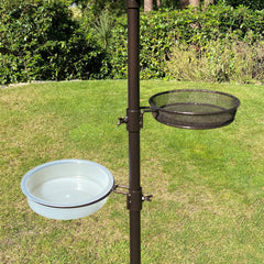 Water Dish, Mesh Seed Dish & Bracket Set for Metal Bird Feeding Stations