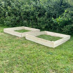 Wooden Raised Vegetable Beds (122cm x 18cm) - Pack of 2