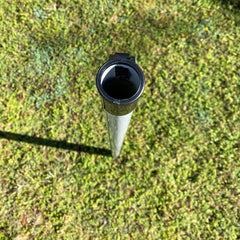 Black Garden Parasol with Adjustable Canopy Angle and Metal Pole (1.6m Wide)