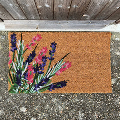 Wildflower Design Print Indoor & Outdoor Coir Doormat