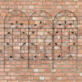 Leaf Design Metal Garden Trellis (120cm x 50cm) - Pack of 3