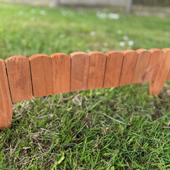 Wooden Log Roll Style Garden Lawn Edging (70cm x 10cm) - 6 Panels