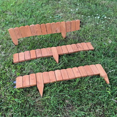 Wooden Log Roll Style Garden Lawn Edging (70cm x 10cm) - 3 Panels