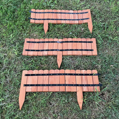 Wooden Log Roll Style Garden Lawn Edging (70cm x 20cm) - 3 Panels