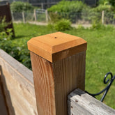 Wooden Fence Post Square Finial Caps - Pack of 8