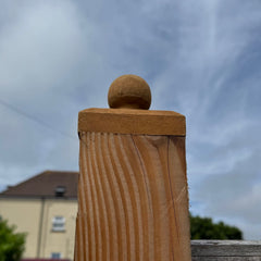 Wooden Fence Post Finial Ball Caps - Pack of 4