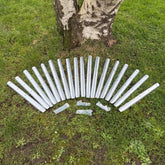 Metal Log Roll Stakes for Lawn Garden Border Edging (Pack of 20)