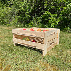 Traditional Wooden Apple Storage Tray Rack - Pack of 2