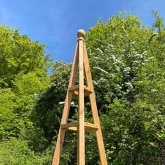 Wooden Garden Obelisk Plant Support for Climbers (1.9m tall)