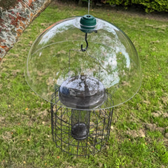 Heavy Duty Squirrel Proof Hanging Bird Nut Feeder & Plastic Baffle