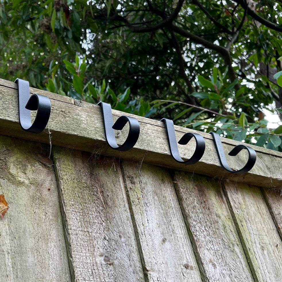 Garden Fence Panel Bracket Hooks - Pack of 4