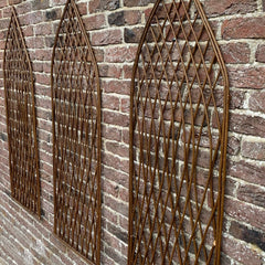 Willow Lattice Garden Trellis With Gothic Top (120cm x 45cm) - Pack of 3