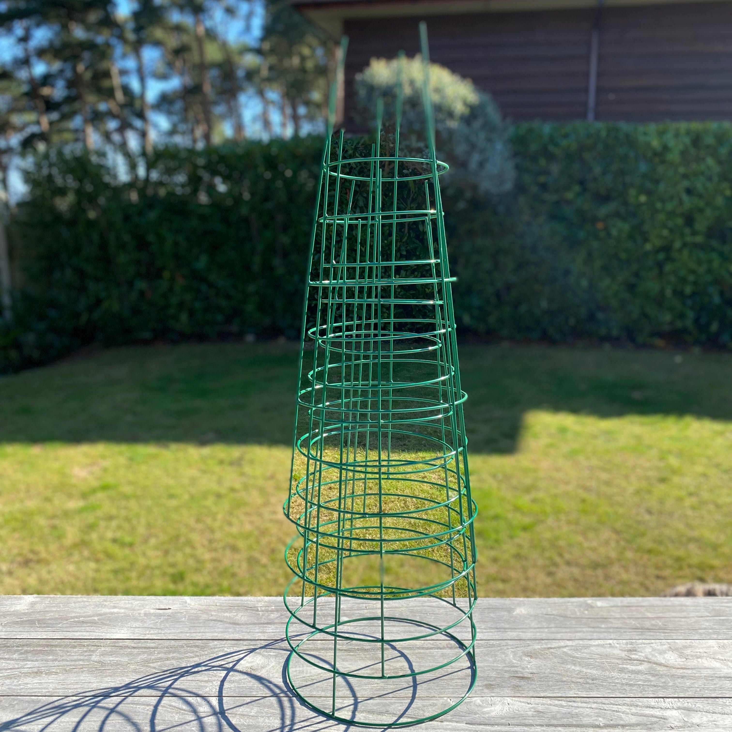 Conical Metal Garden Herbaceous Plant Support Rings (75cm) - Pack of 5