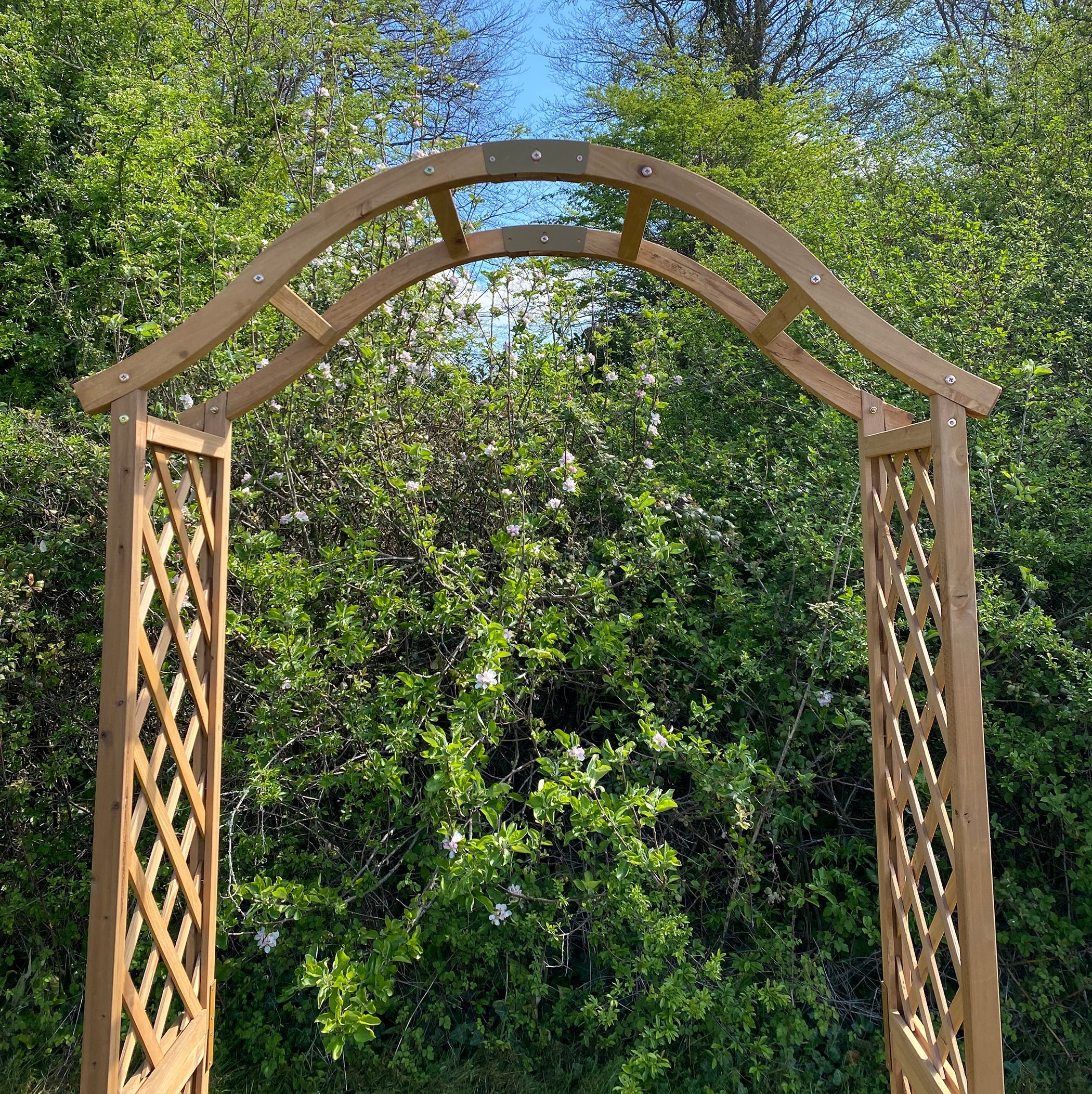 Replacement Left Hand Top Piece for Wooden Garden Arch with Curved Top GFH798