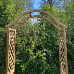 Replacement Left Hand Top Piece for Wooden Garden Arch with Curved Top GFH798
