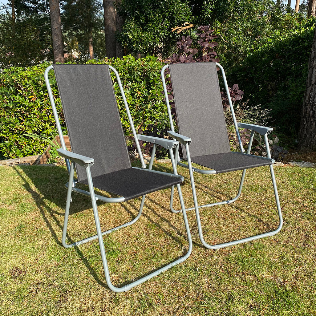 Wareham 8 Piece Metal Garden Furniture Set with Folding Chairs and Parasol
