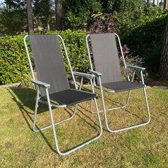 Wareham 8 Piece Metal Garden Furniture Set with Folding Chairs and Parasol