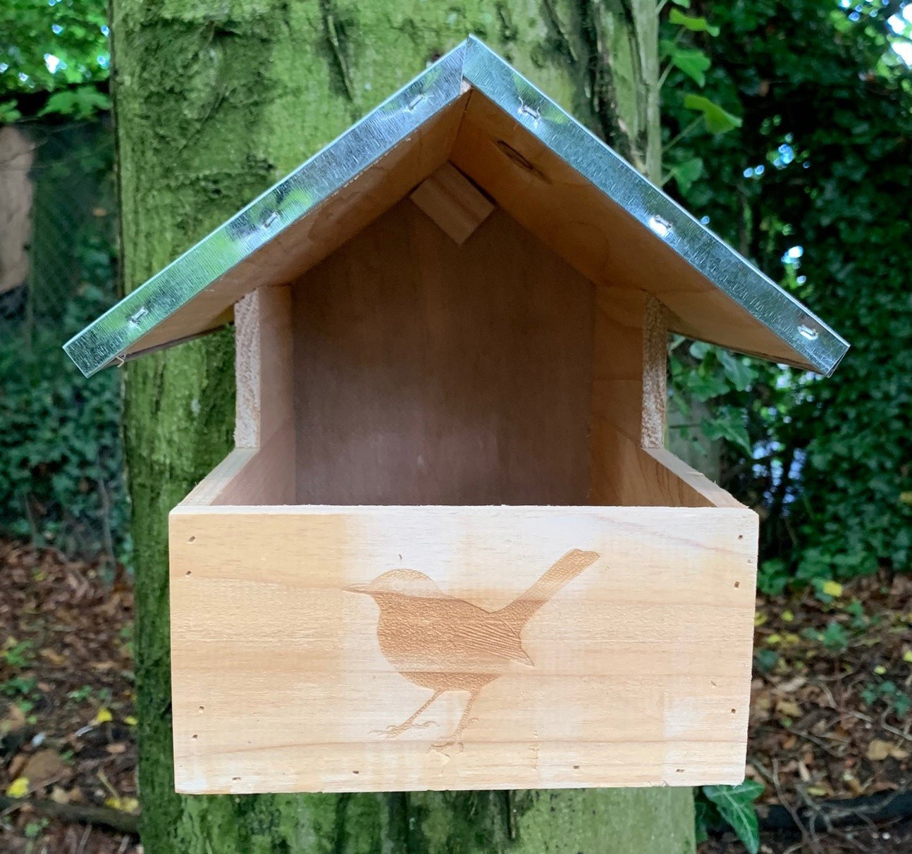 Wooden Garden Squirrel Nest Box House And Wooden Blackbird Nesting Box Set