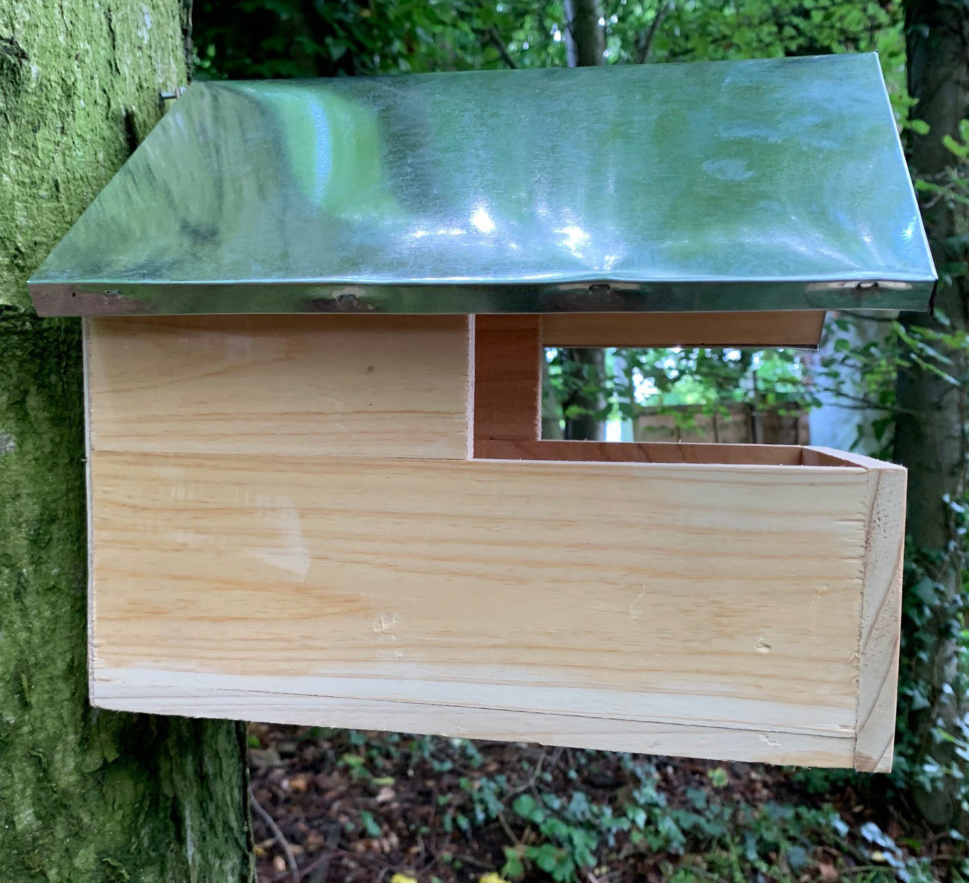 Wooden Garden Squirrel Nest Box House And Wooden Blackbird Nesting Box Set