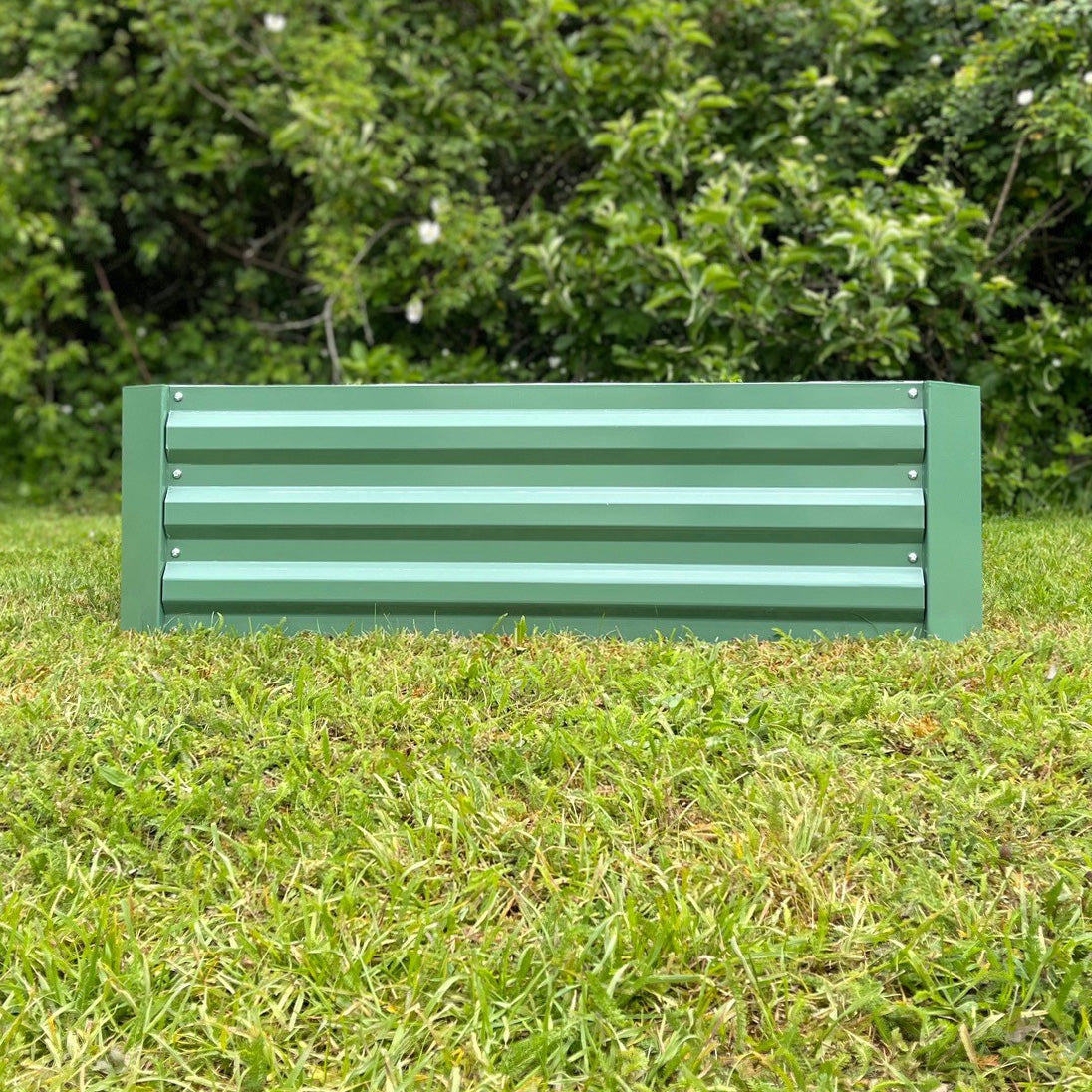 Metal Raised Vegetable Beds in Green (100cm x 100cm x 30cm) - Pack of 3