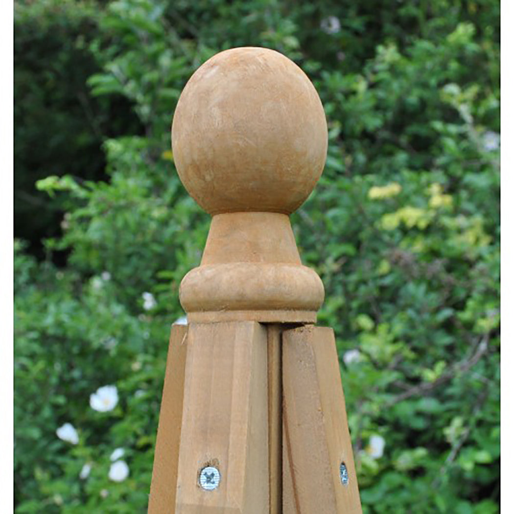 Wooden Garden Obelisk Plant Support for Climbers (1.9m tall) - Pack of 2