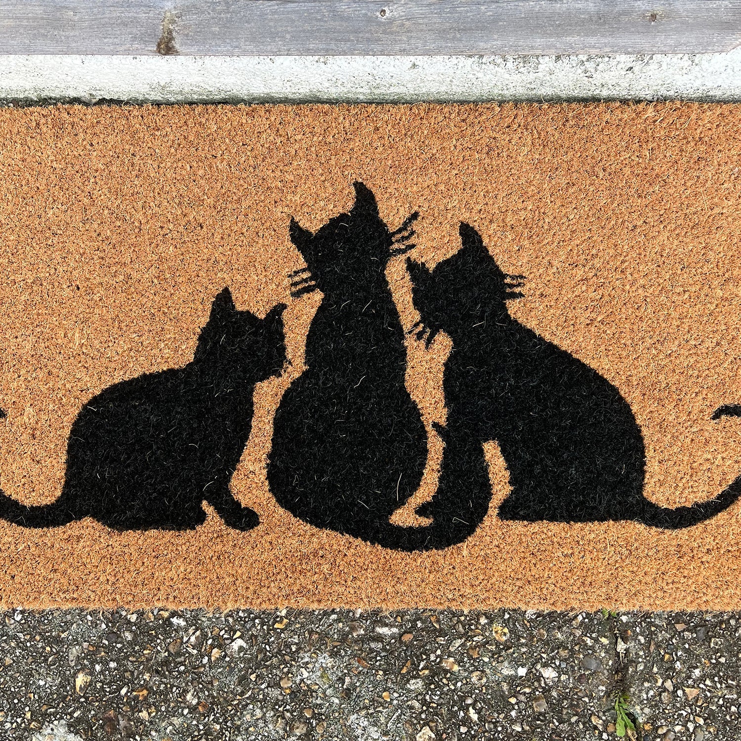 Cat Family Design Print Indoor & Outdoor Coir Doormat