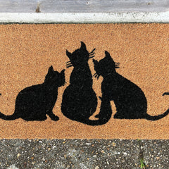 Cat Family Design Print Indoor & Outdoor Coir Doormat