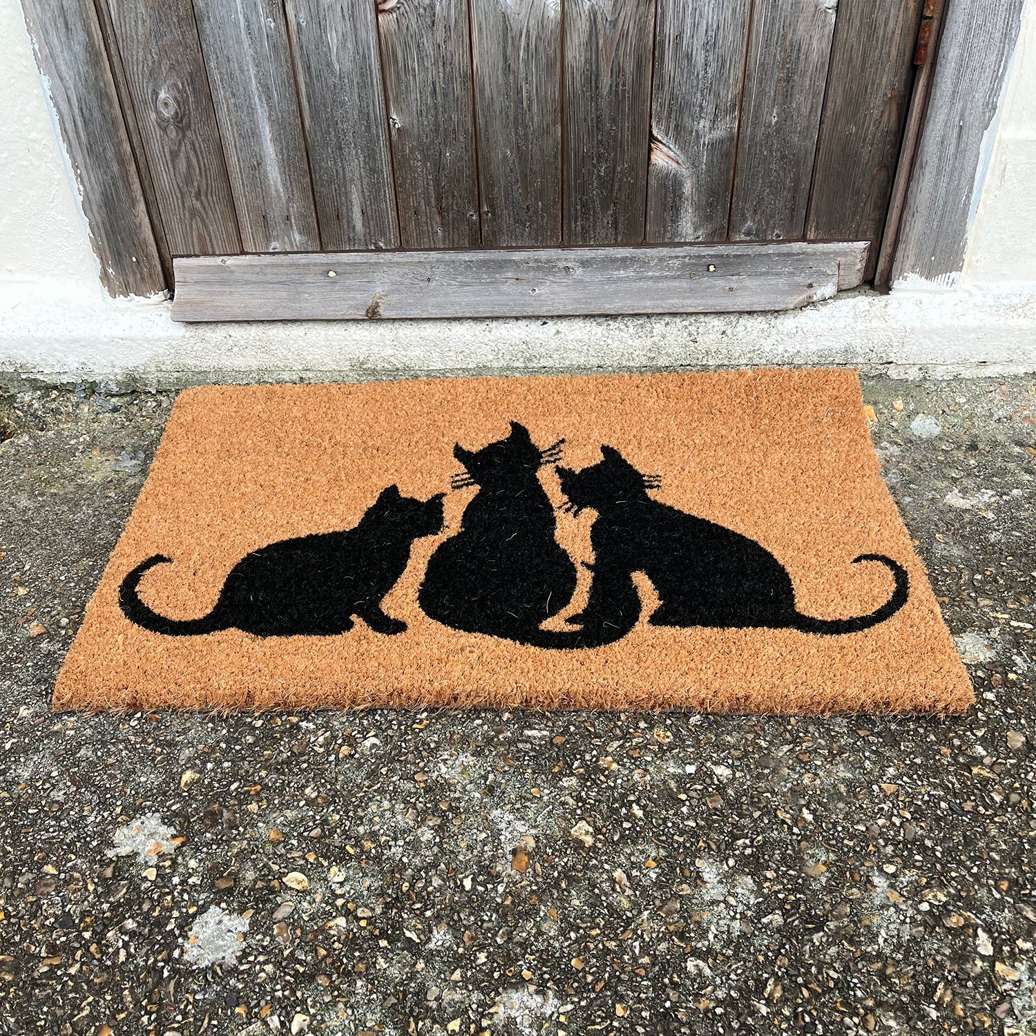 Cat Family Design Print Indoor & Outdoor Coir Doormat