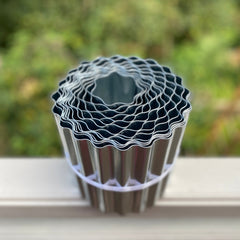 Galvanised Metal Corrugated Garden Lawn Edging (5m x 16.5cm) - 8 Rolls