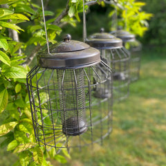 Deluxe Heavy Duty Squirrel Proof Hanging Nut, Seed & Fat Ball Bird Feeders (Set of 3)