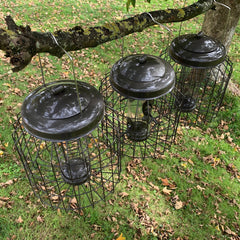 Deluxe Heavy Duty Squirrel Proof Hanging Nut, Seed & Fat Ball Bird Feeders (Set of 3)