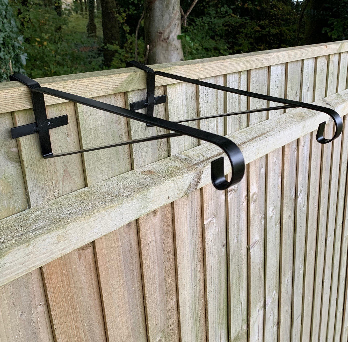 Hanging Basket Brackets for Wooden Garden Fence Panels - Pack of 2