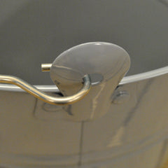 Large Metal Fireside Fireplace Kindling Bucket in French Grey