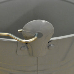 Large Metal Fireside Fireplace Coal Bucket in French Grey
