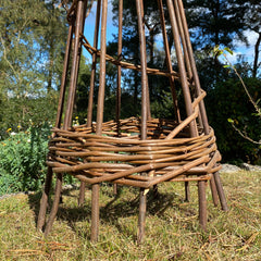 Spiral Willow Garden Obelisks Plant Support for Climbers (1.15m high)