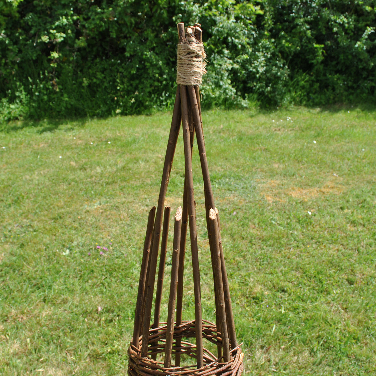 Spiral Willow Garden Obelisks Plant Support for Climbers (1.15m high) - Pack of 2