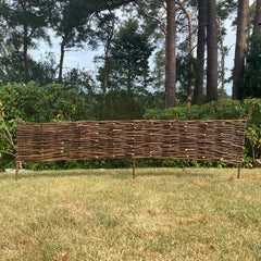 Willow Hurdle Garden Lawn Edging (120cm x 20cm) - 5 Panels