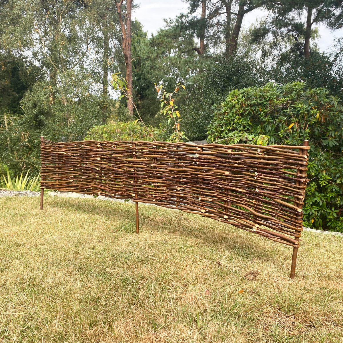 Willow Hurdle Garden Lawn Edging (120cm x 20cm) - 5 Panels